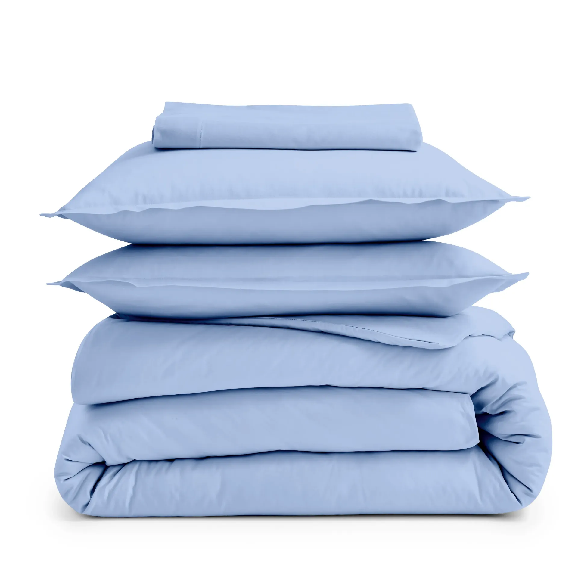 Taie d'Oreiller 100% coton 57 fils/cm² (Céleste, 50x70)