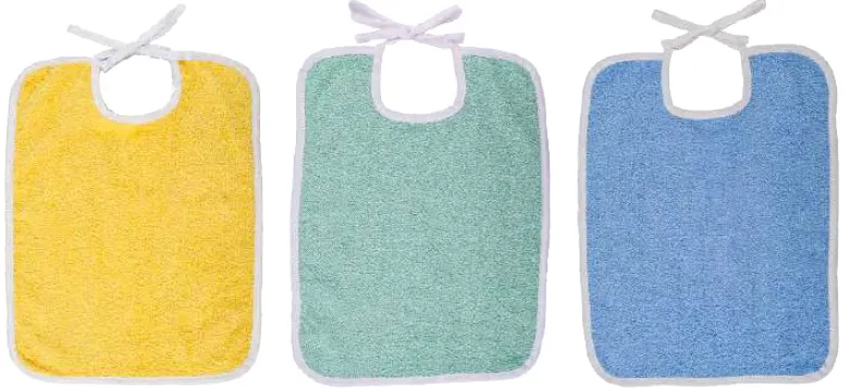 Bavoirs assortis à lacette Adam (lot de 10)