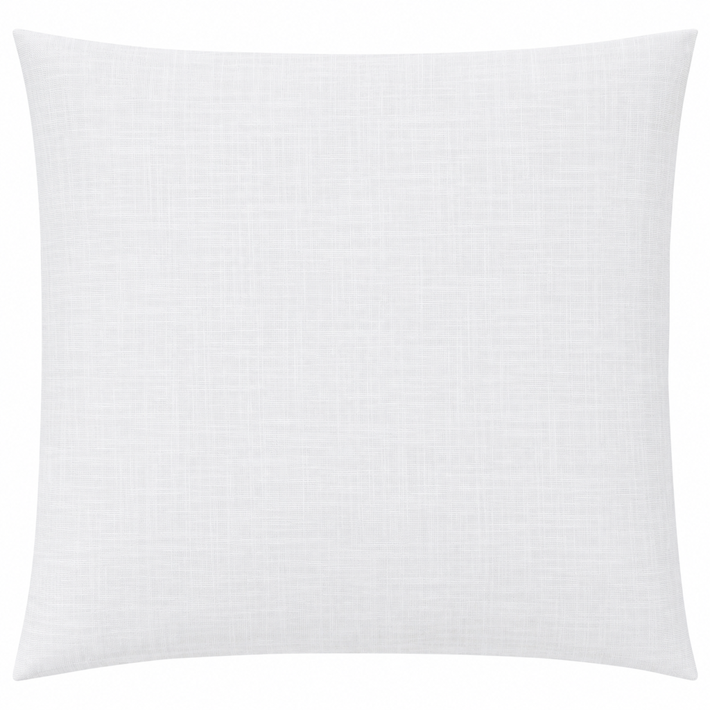 Taie d'oreiller Mahon (Blanc 01, 65x65, Volants piqués)
